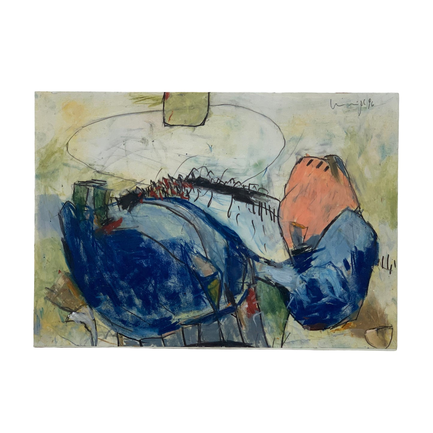 Gerald Nigl - Abstraktes Gemälde - 1996 - gerahmt