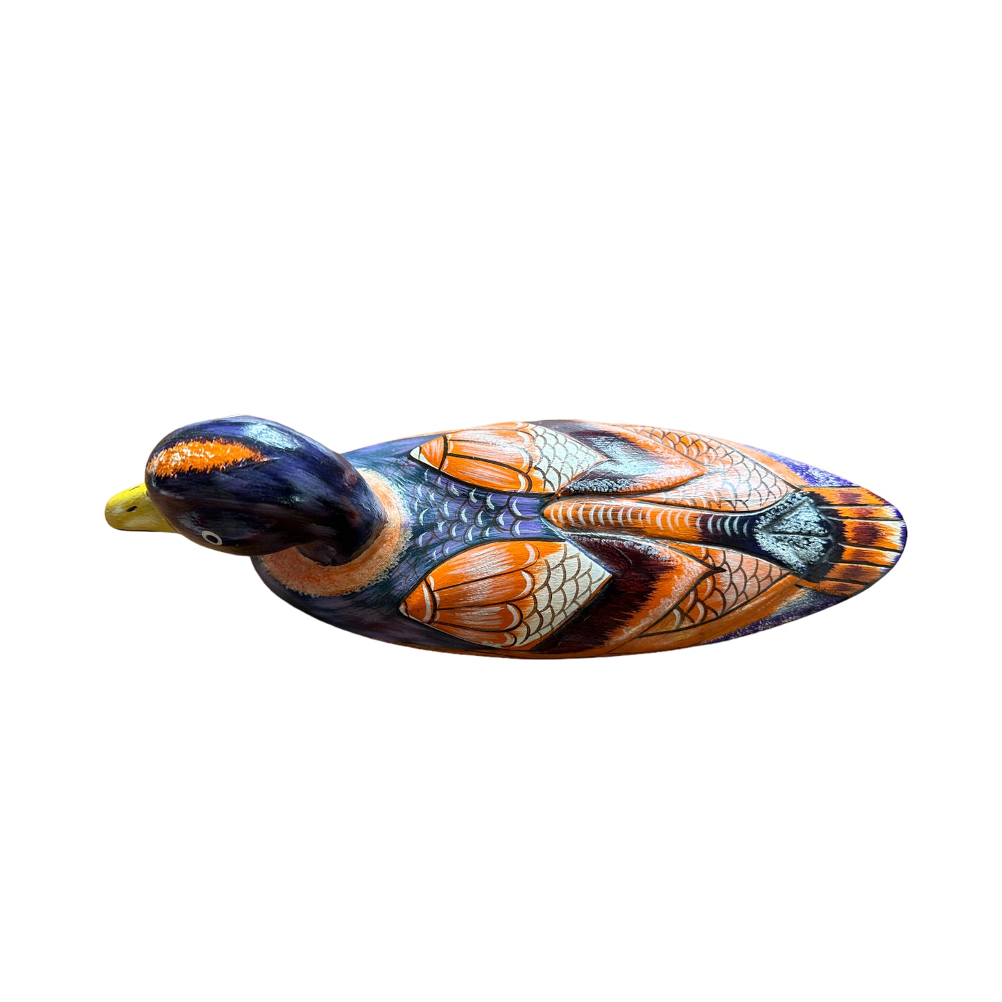 Vintage Ente Holzfigur Figur Hanpainted Cajuste Roland