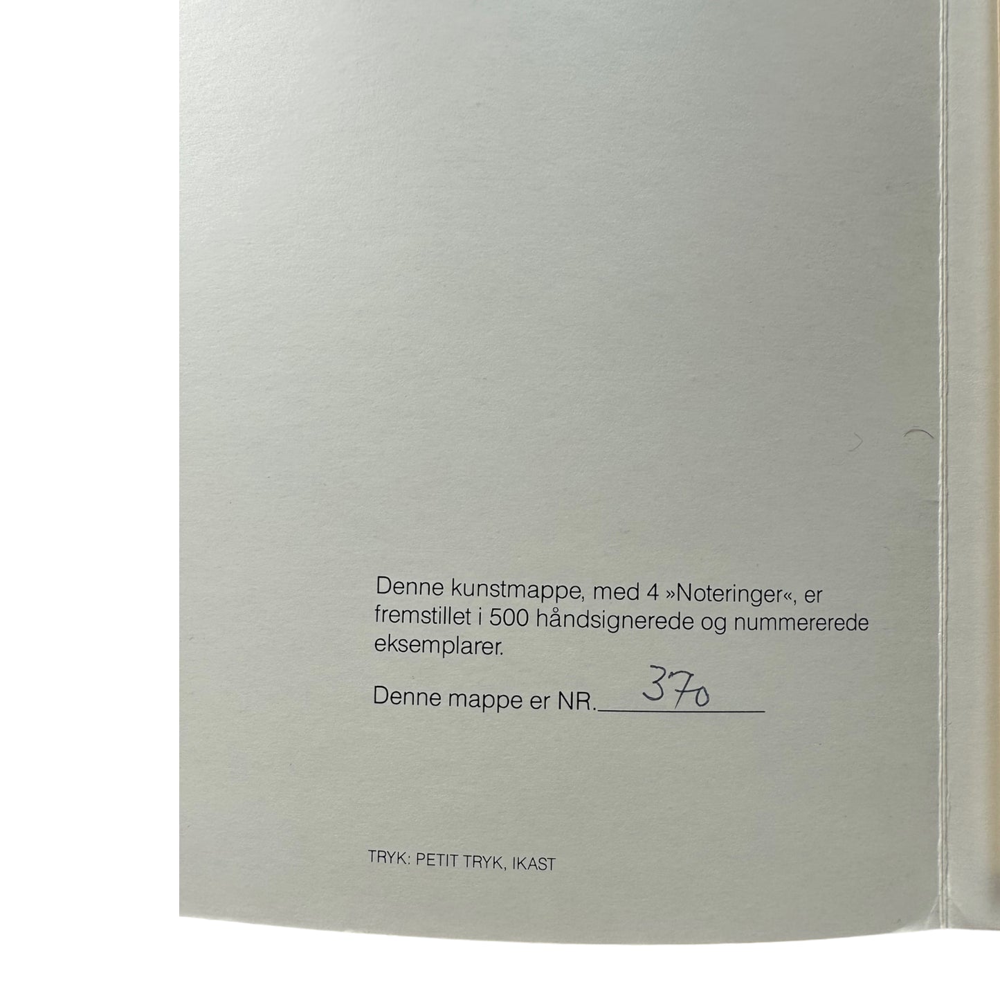 Poul Erik Jensen - Noteringer - Grafikmappe