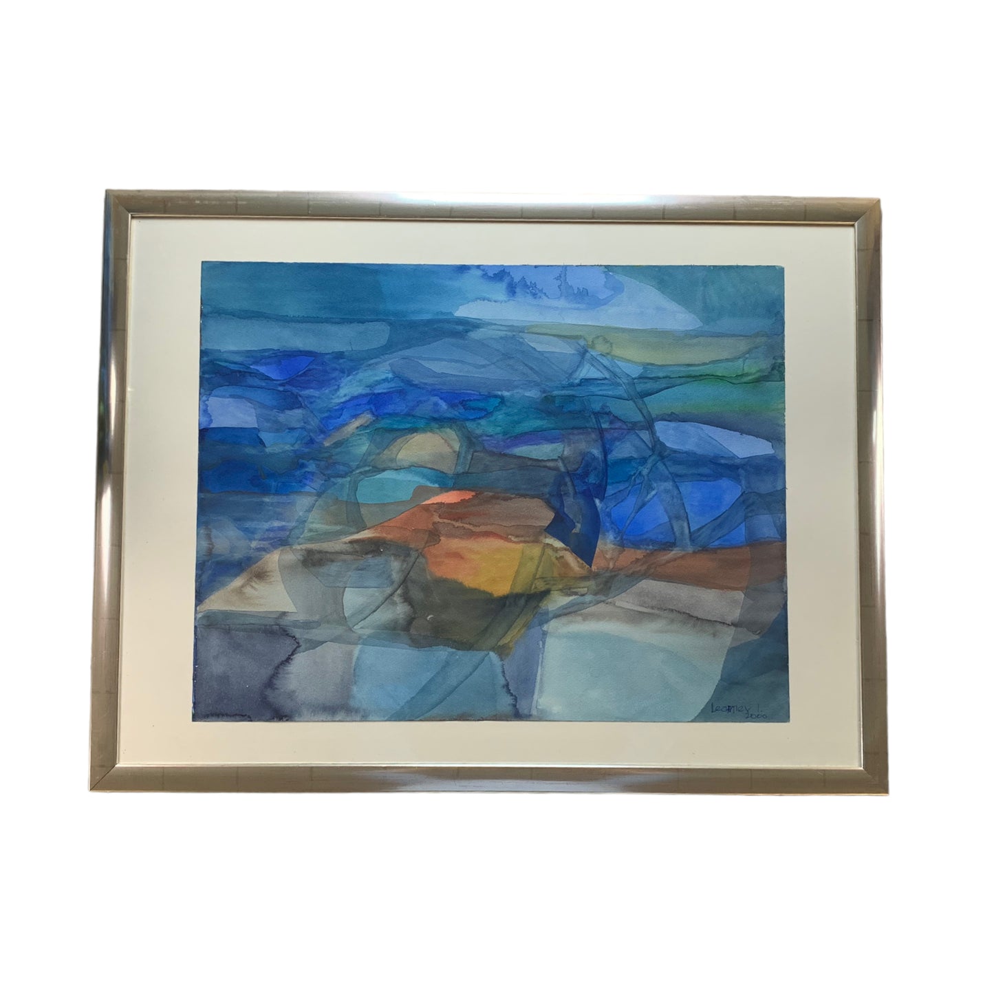 Igor Leontiev - Abstraktes Aquarell Gemälde - 2000 - gerahmt