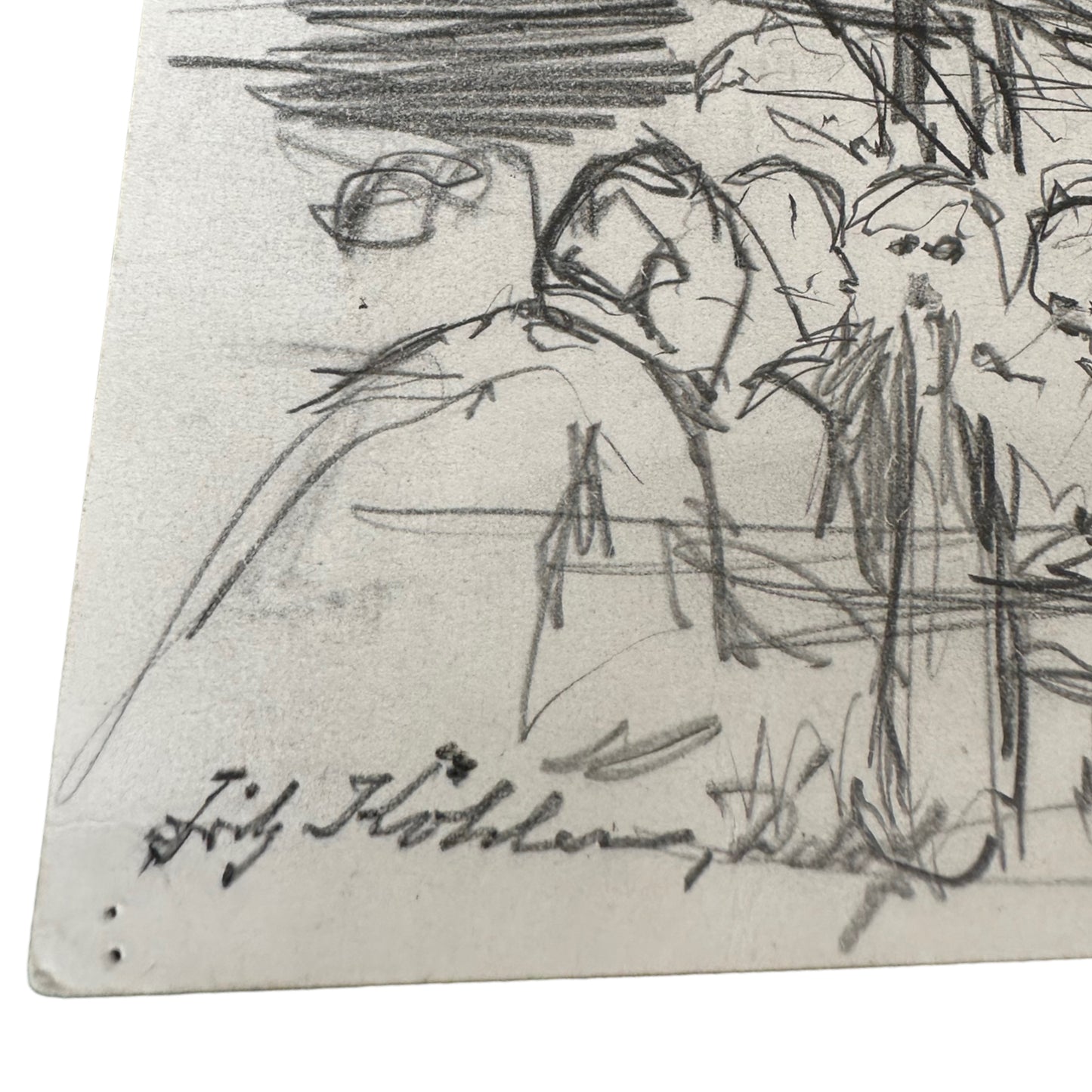Fritz Köhler - Düsseldorf - Bleistift Zeichnung