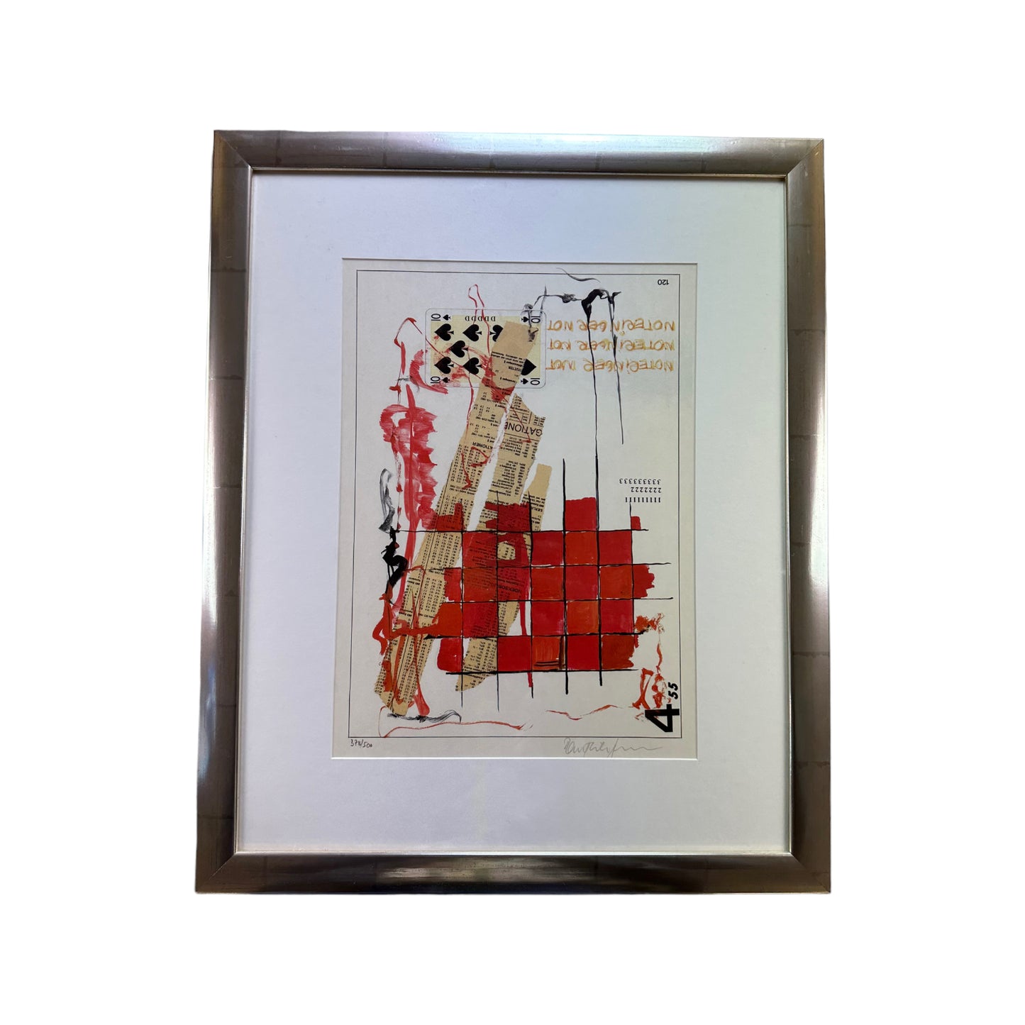 Poul Erik Jensen - Noteringer - Lithographie - gerahmt
