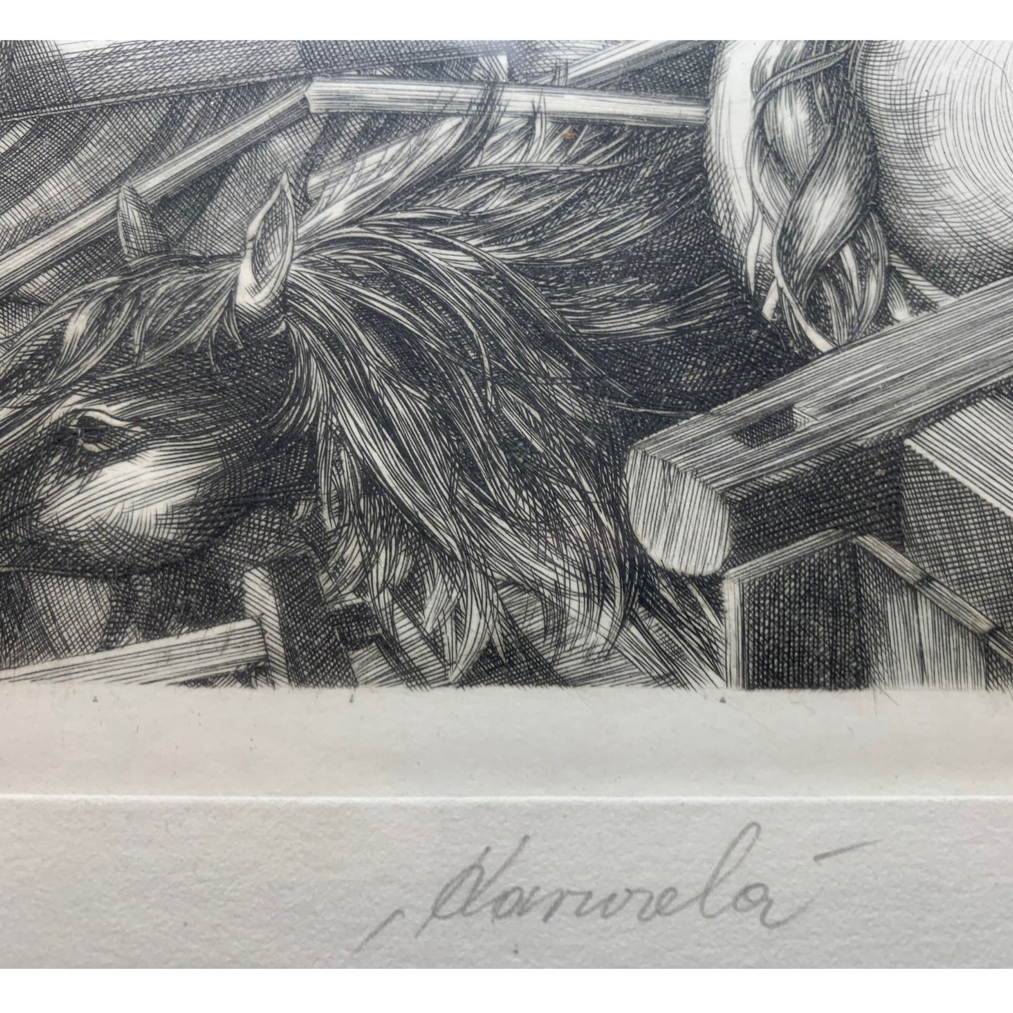 Krzysztof Skorczewski Karuzela / Carousel 1985 Radierung