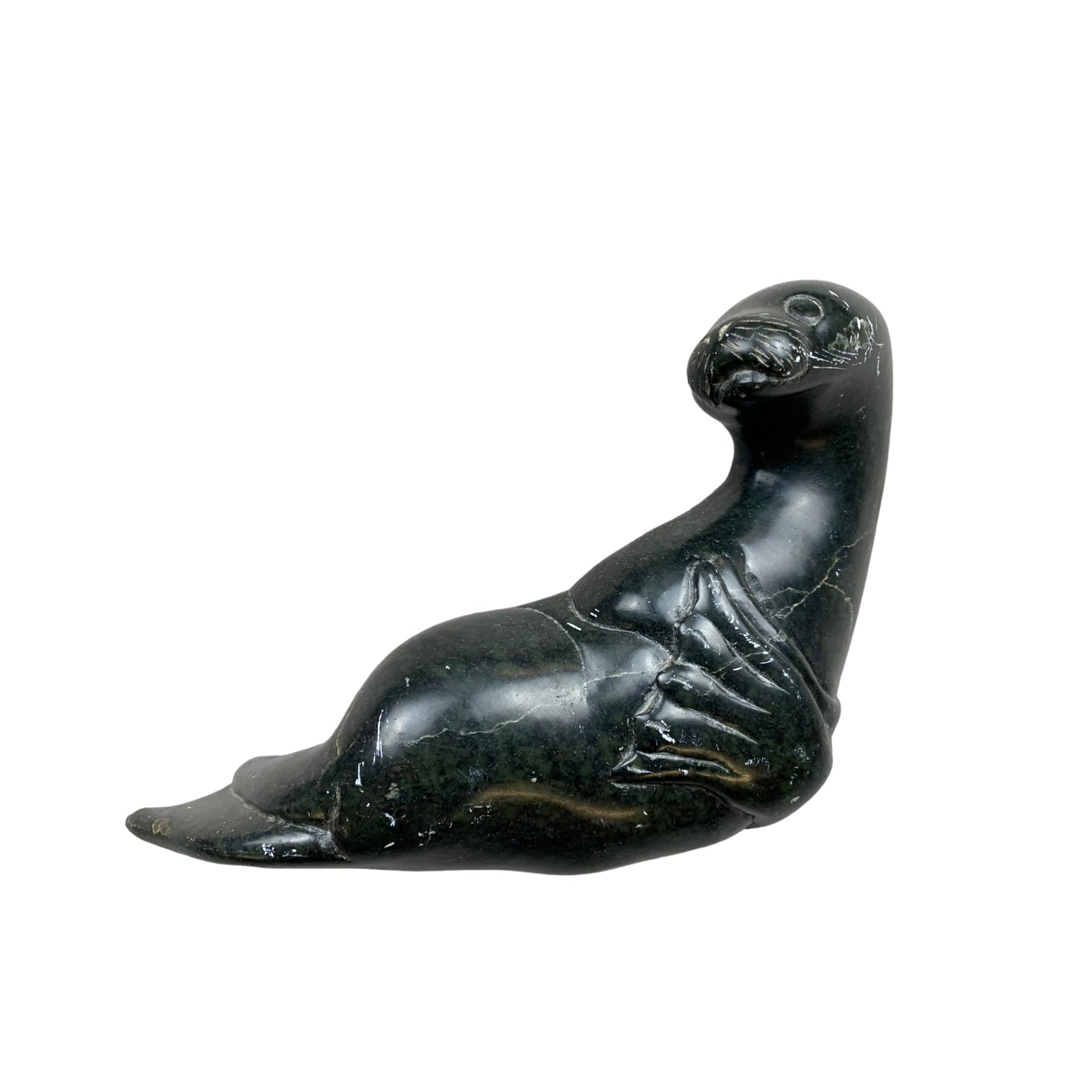 Canada Speckstein Figur Robbe Skulptur - Canada Eskimo Art - Handmade