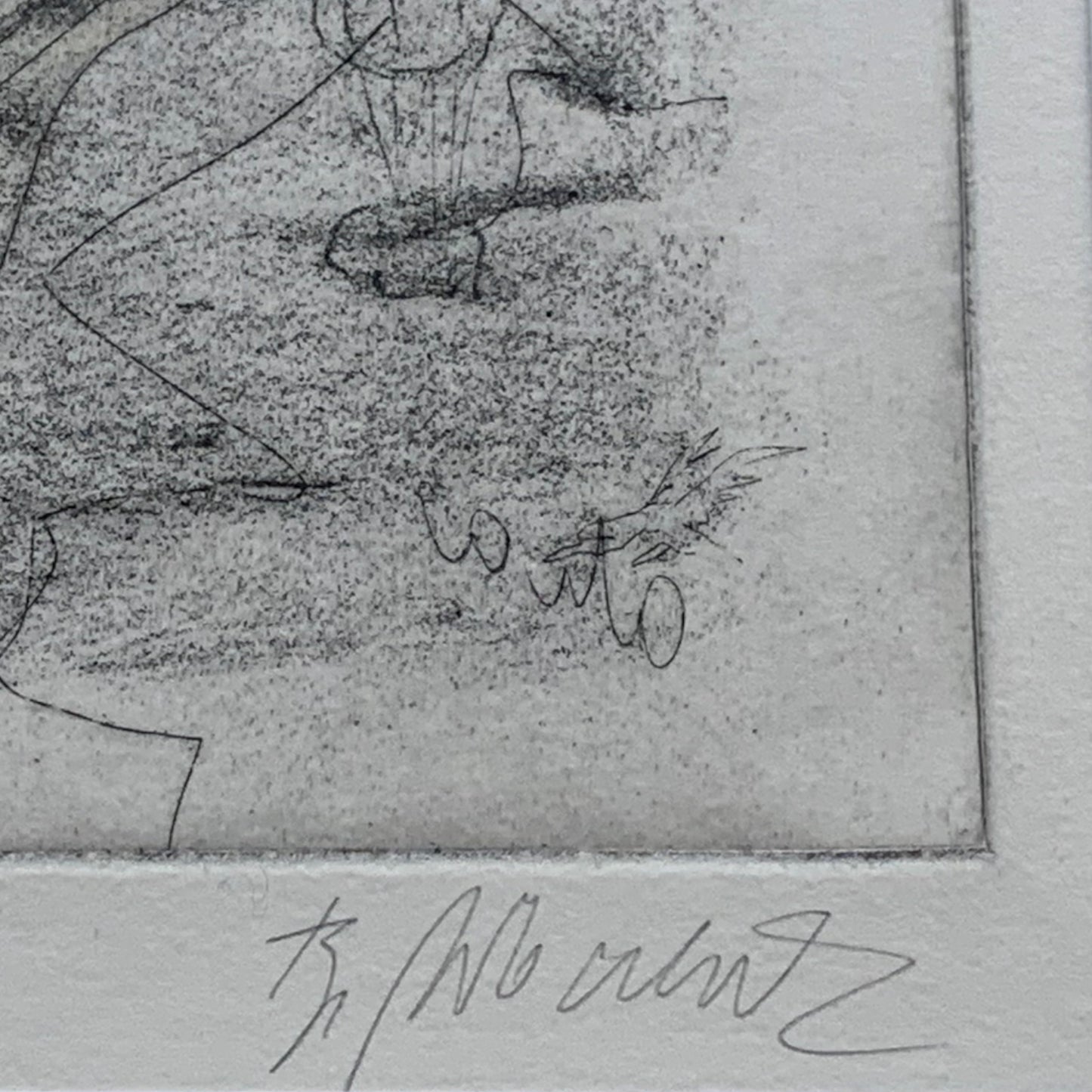 Unknown Artist - Radierung Gans - mit Rahmen