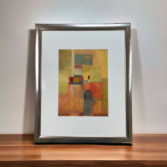 Igor Leontiev - Abstraktes Aquarell Gemälde - 2000 - gerahmt