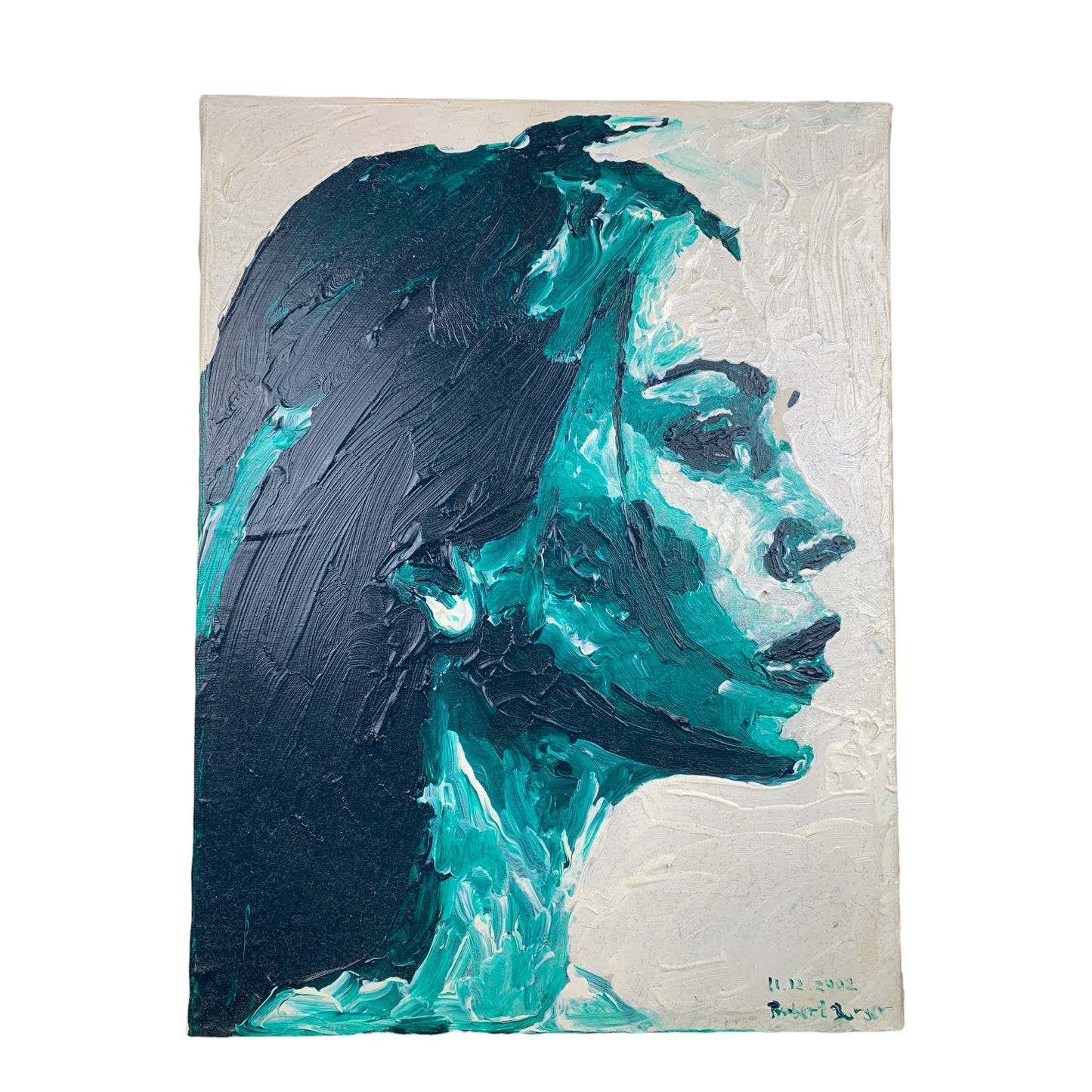 Unknown Artist - Abstraktes Frauen Portrait - gerahmt