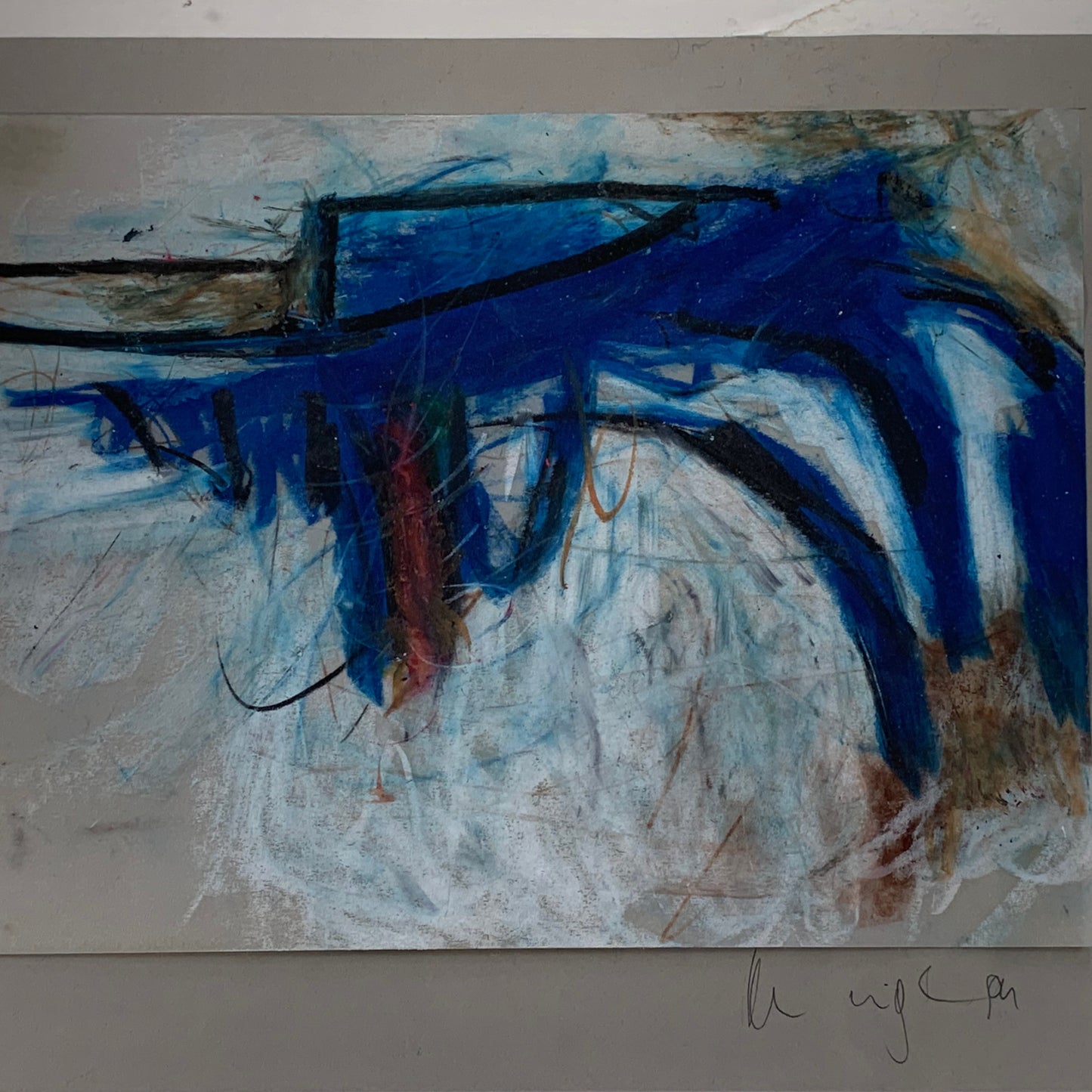 Gerald Nigl - Abstraktes Gemälde - 1994 - gerahmt