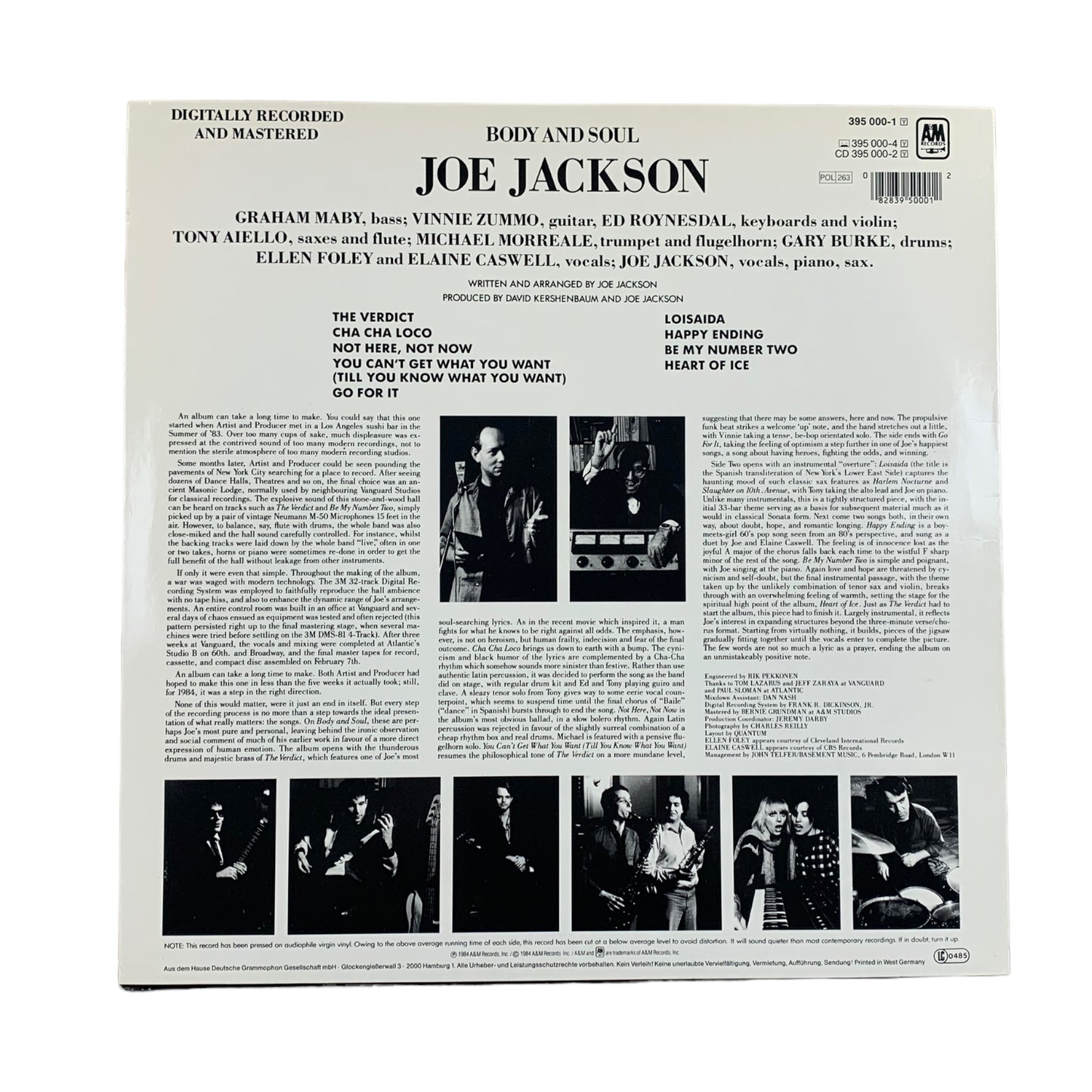 Joe Jackson - Body & Soul - Vinyl - LP - Schallplatte - 1984