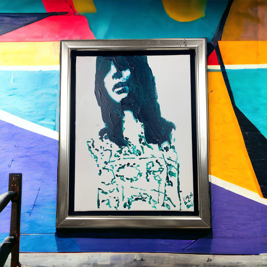 Unknown Artist - Abstraktes Frauen Portrait - gerahmt