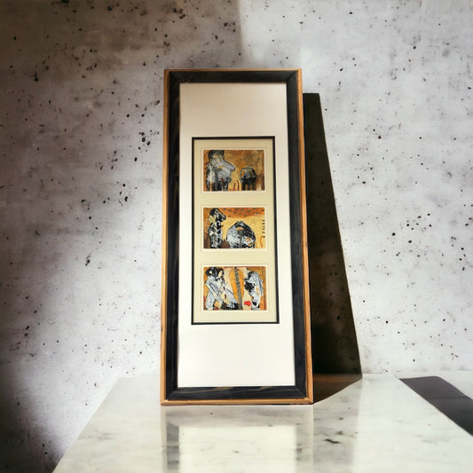 Gerald Nigl - 3x Abstrakte Gemälde - Serie - 2003 - gerahmt
