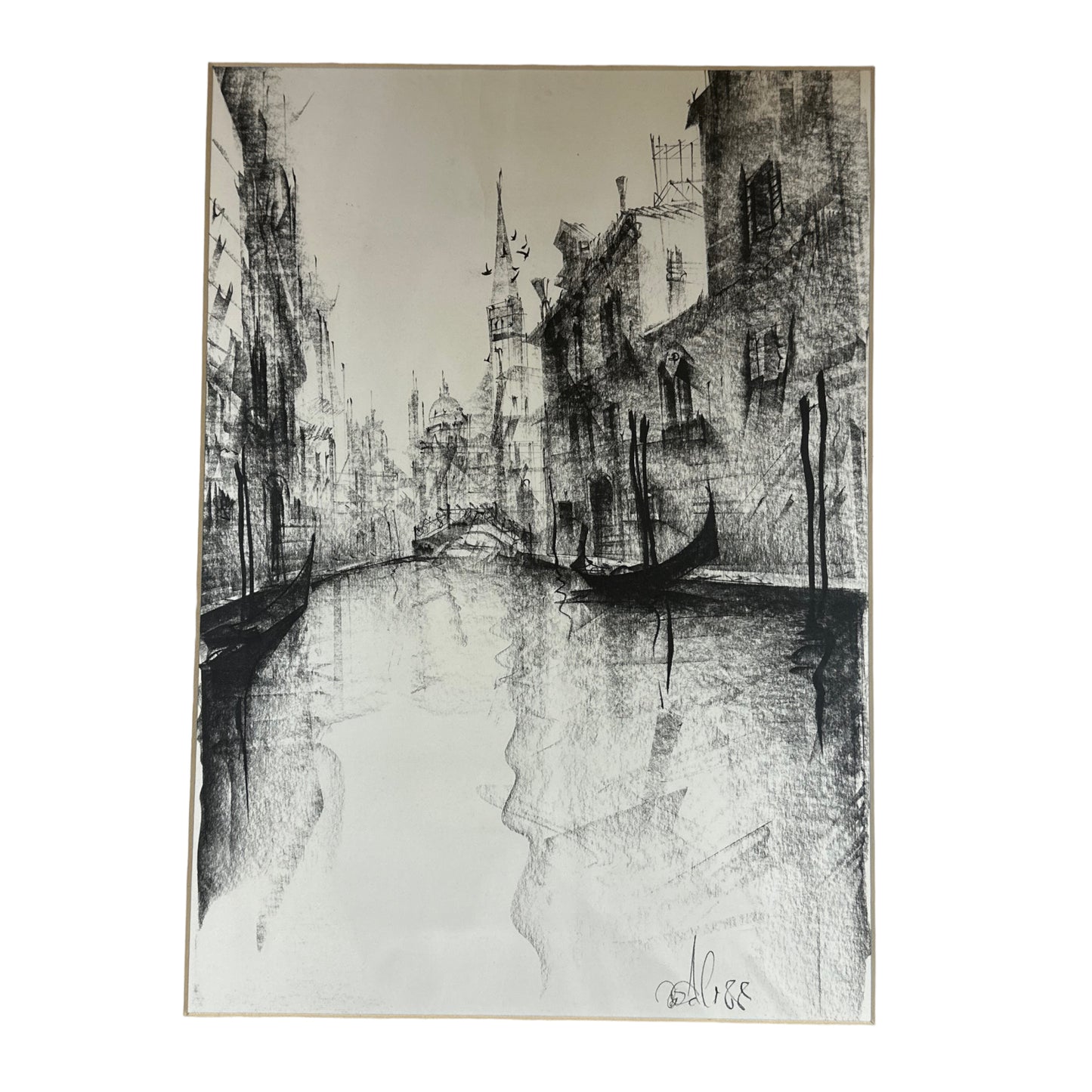 Unknown Artist - Grachtenszene - gerahmt
