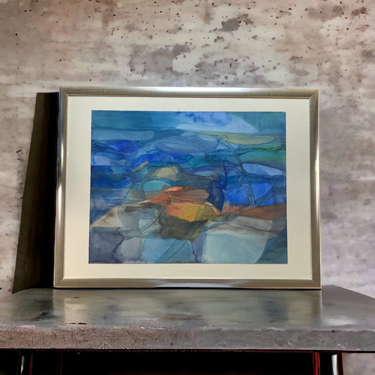 Igor Leontiev - Abstraktes Aquarell Gemälde - 2000 - gerahmt