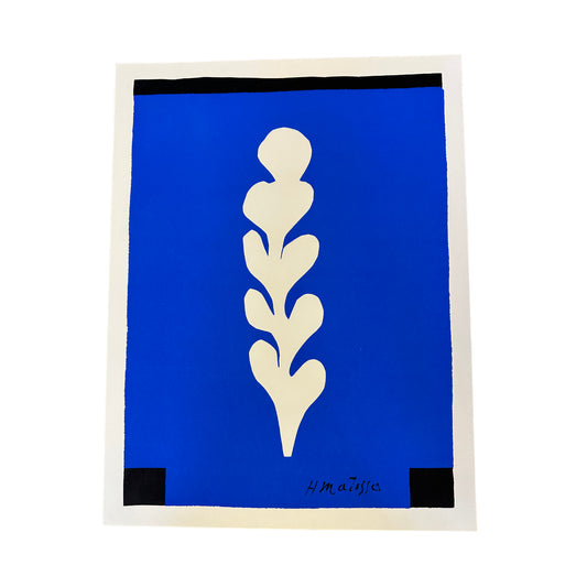 Henri Matisse - Weisse Palme auf Blauem - Serigraphie - Spadem 1971