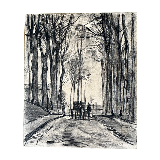 Fritz Köhler - Düsseldorf - Bleistift Zeichnung - 1913