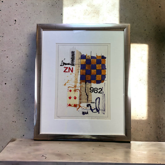 Poul Erik Jensen - Noteringer - Lithographie - gerahmt