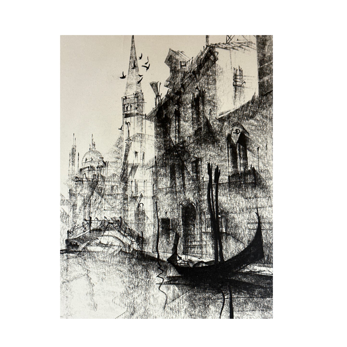 Unknown Artist - Grachtenszene - gerahmt