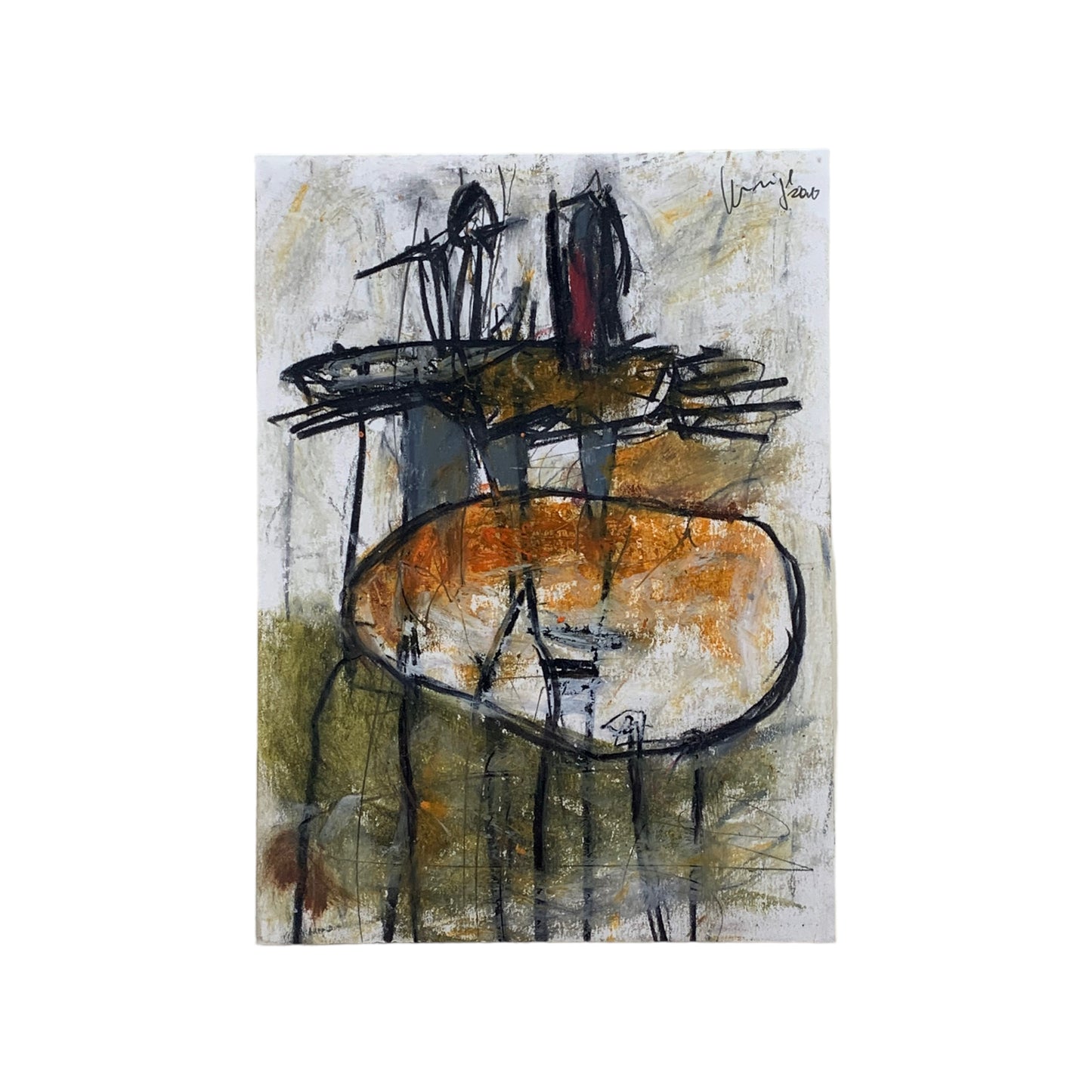 Gerald Nigl - Abstraktes Gemälde - 2000 - gerahmt