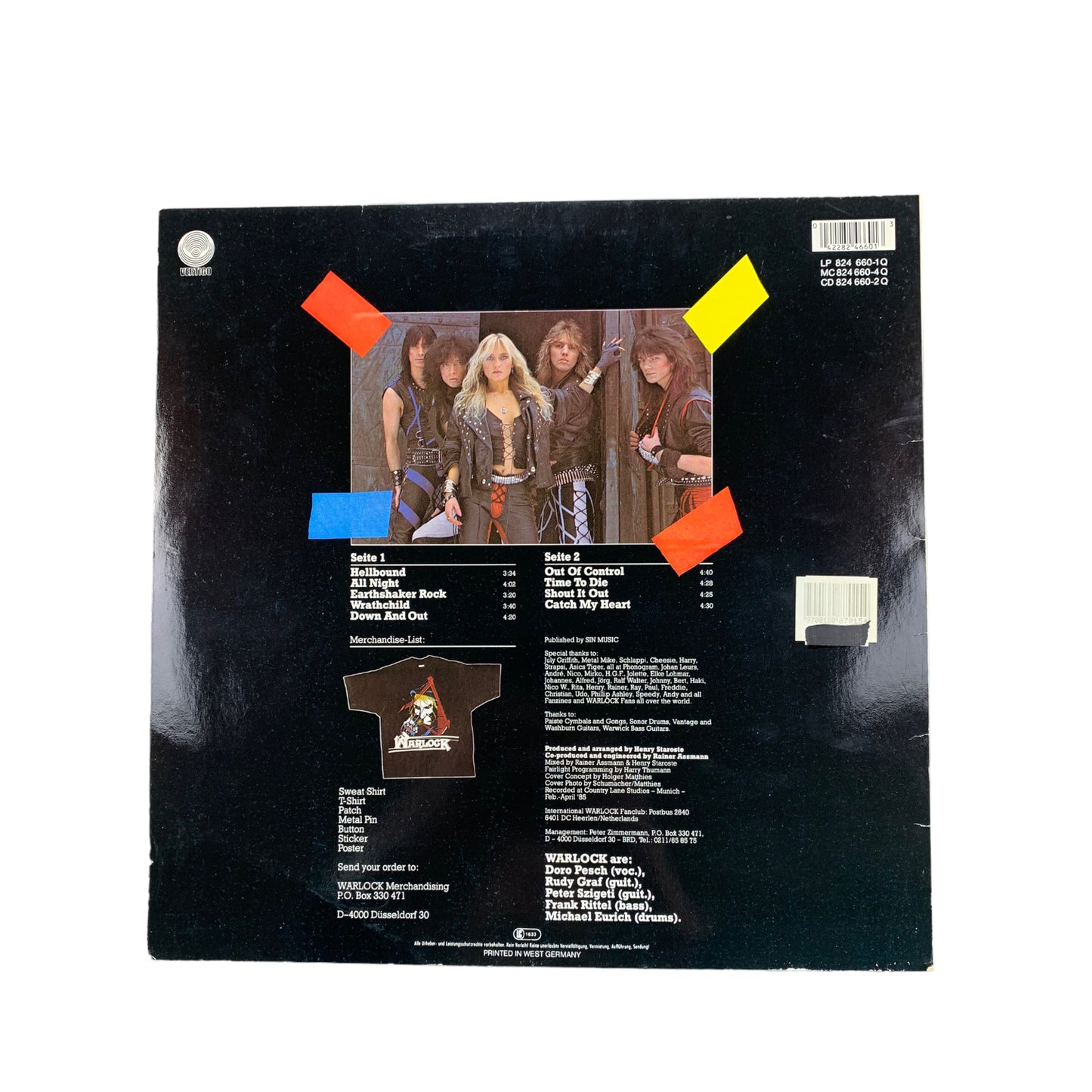 Warlock- Hellbound - Vinyl - LP - Schallplatte