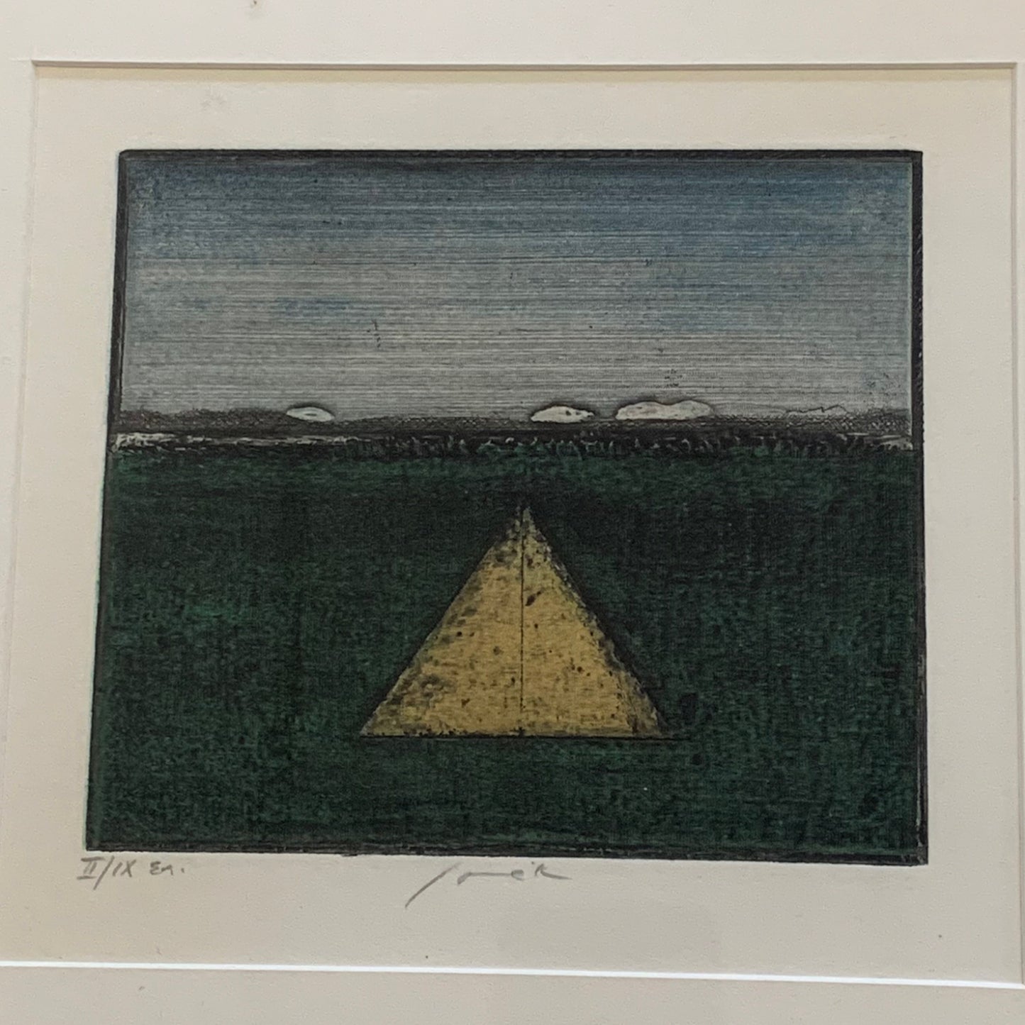 Sovak Pravoslav - Farbradierung Pyramide