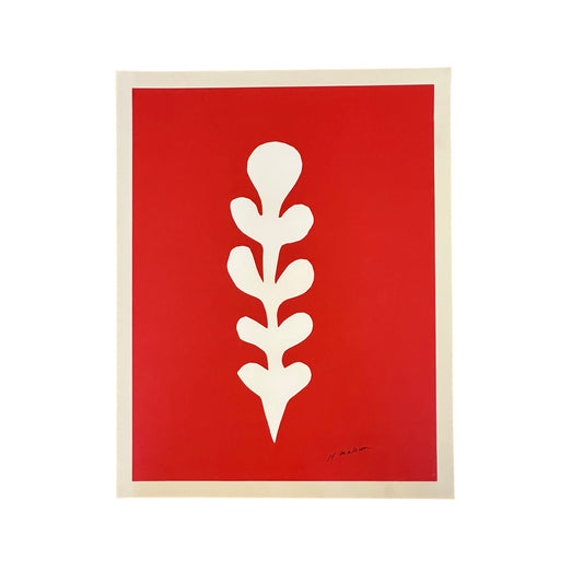 Henri Matisse - Weisse Palme auf Rotem Grund - Serigraphie - Spadem 1971